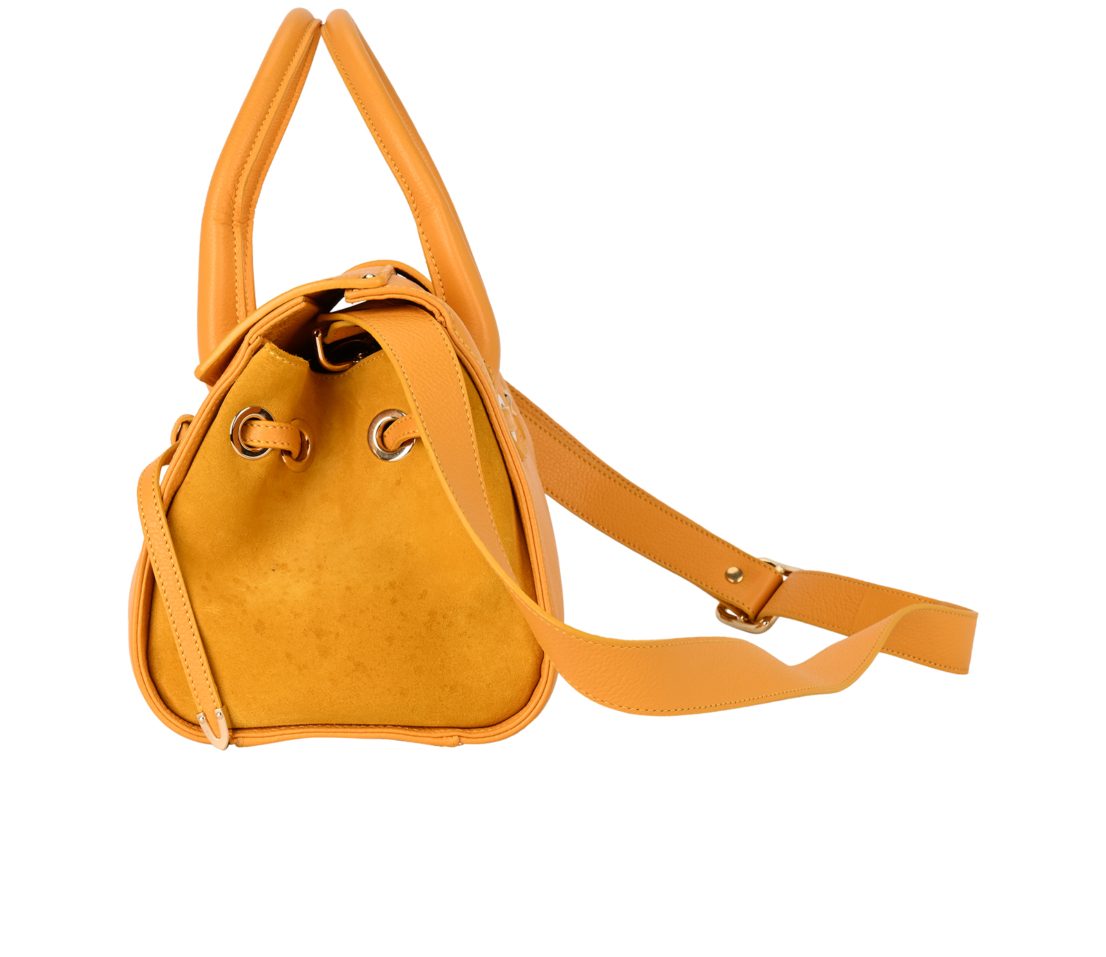 Small Rosalie, &pound;290, Handbags, Yellow, Leather, Bottom view